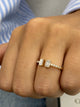 Diamond Solitaire Open Ring 0.55 Carat Yellow Gold 14K