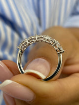 Diamond 5 Stones Ring 1.20 Carat White Gold 14K