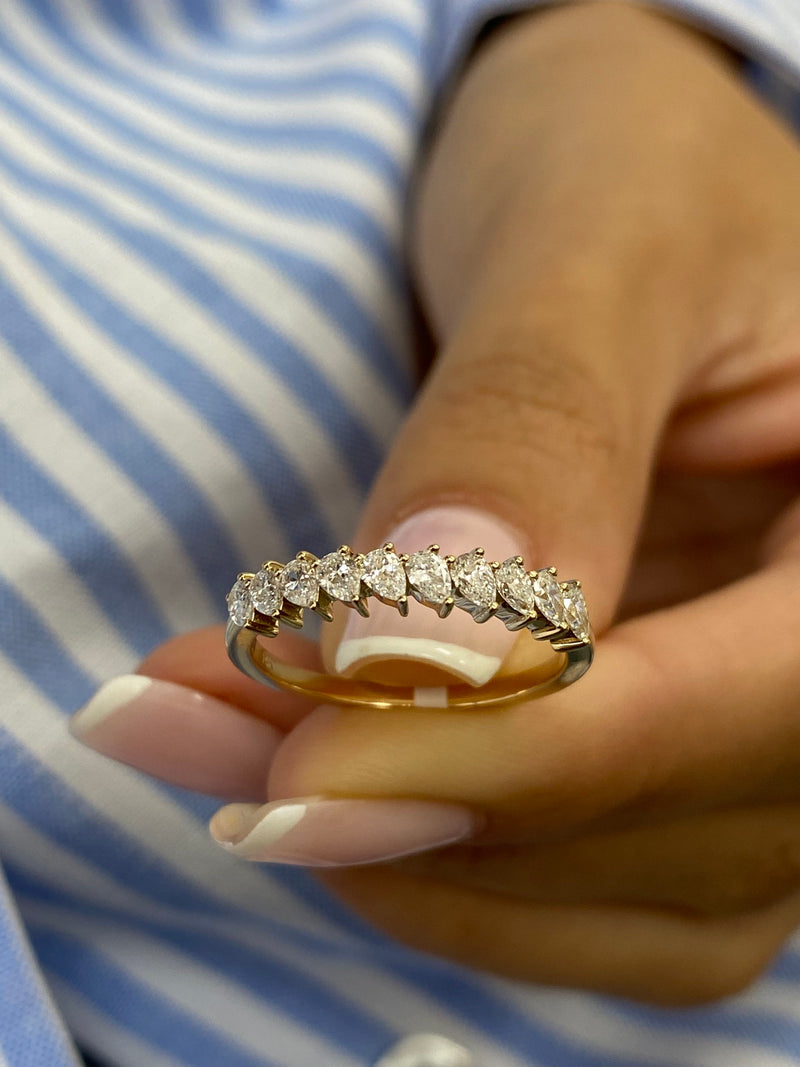 Diamond Stackable Ring 0.52 Carat Yellow Gold 14K