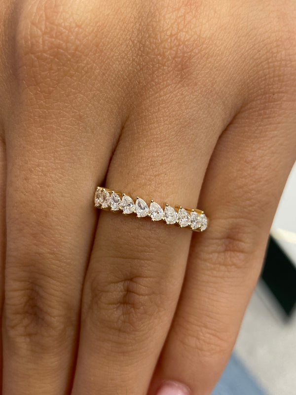 Diamond Stackable Ring 0.52 Carat Yellow Gold 14K