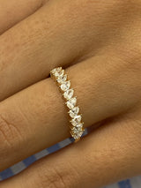 Diamond Stackable Ring 0.52 Carat Yellow Gold 14K