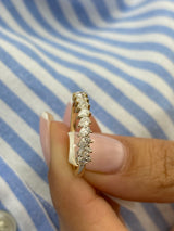 Diamond Stackable Ring 0.52 Carat Yellow Gold 14K