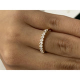 Diamond Stackable Ring 0.52 Carat Yellow Gold 14K