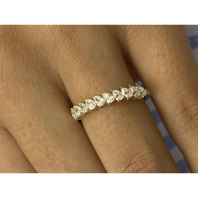 Diamond Stackable Ring 0.52 Carat Yellow Gold 14K