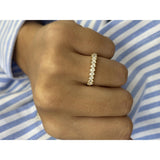 Diamond Stackable Ring 0.52 Carat Yellow Gold 14K