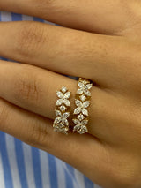 Diamond Wrap Ring 1.09 Carat Yellow Gold 14K