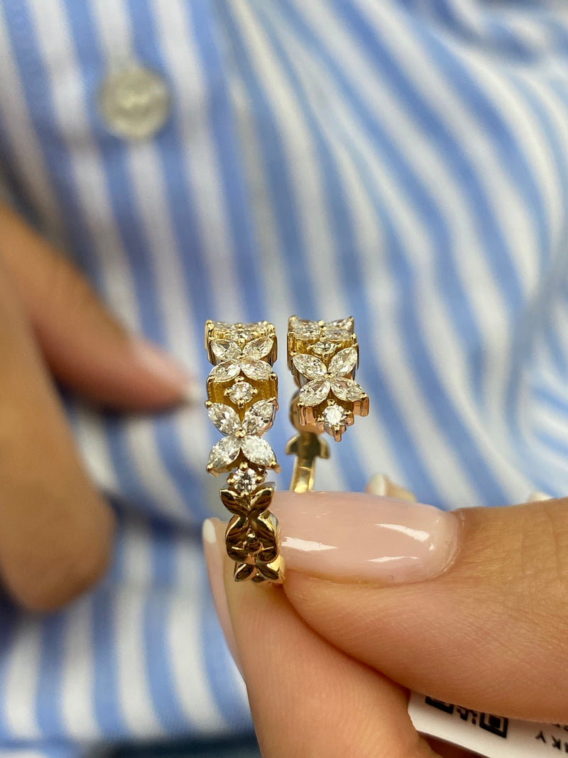 Diamond Wrap Ring 1.09 Carat Yellow Gold 14K