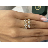Diamond Wrap Ring 1.09 Carat Yellow Gold 14K