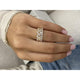 Diamond Wide Ring 1.58 Carat Yellow Gold 14K