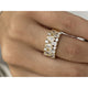 Diamond Wide Ring 1.58 Carat Yellow Gold 14K
