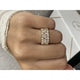 Diamond Wide Ring 1.58 Carat Yellow Gold 14K