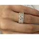 Diamond Wide Ring 1.58 Carat Yellow Gold 14K