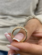 Diamond Stackable Ring 1.14 Carat Yellow Gold 14K