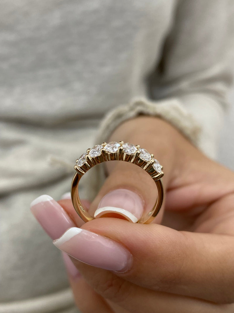 Diamond Stackable Ring 1.14 Carat Yellow Gold 14K
