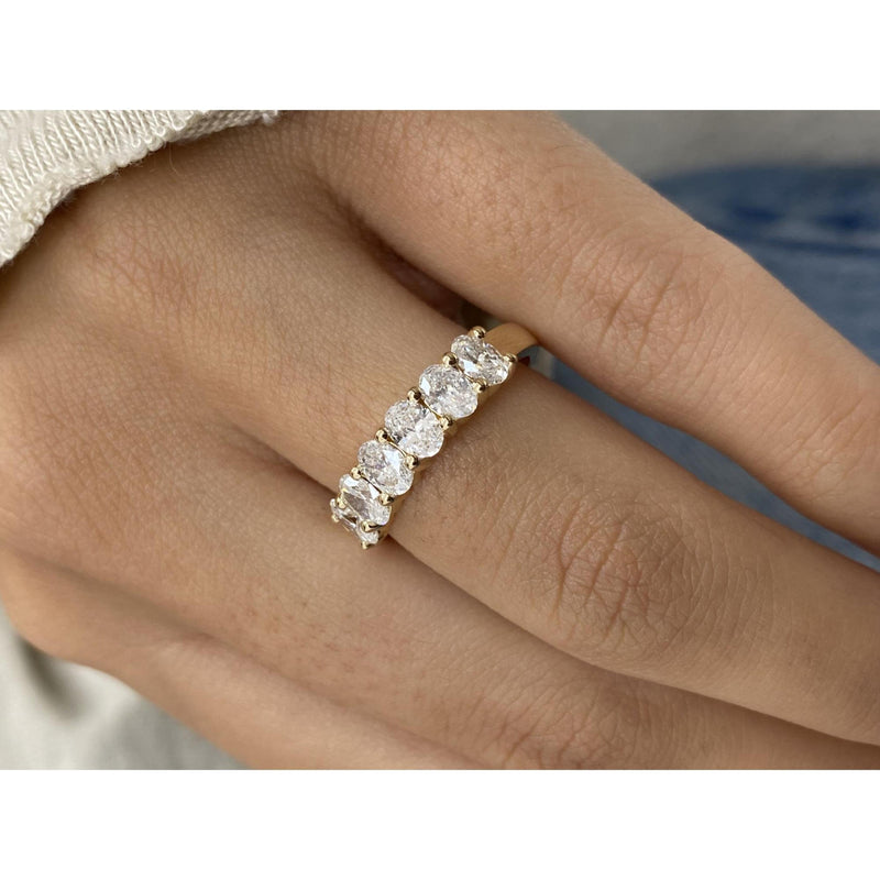 Diamond Stackable Ring 1.14 Carat Yellow Gold 14K