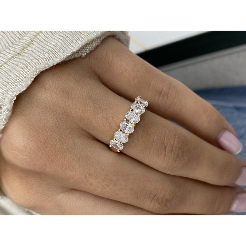 Diamond Stackable Ring 1.14 Carat Yellow Gold 14K