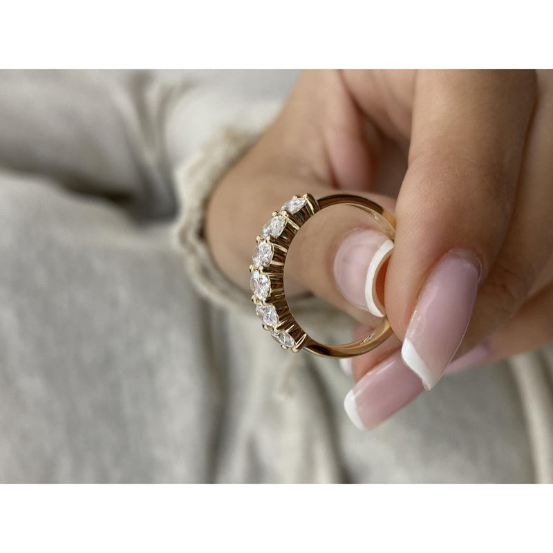 Diamond Stackable Ring 1.14 Carat Yellow Gold 14K