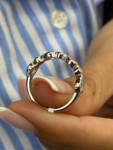 Diamond Half Eternity Band 0.79 Carat White Gold 14K