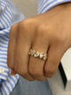 Diamond 5 Stones Ring 1.18 Carat Yellow Gold 14K