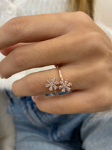 Diamond Wrap Ring 0.63 Carat Rose Gold 14K