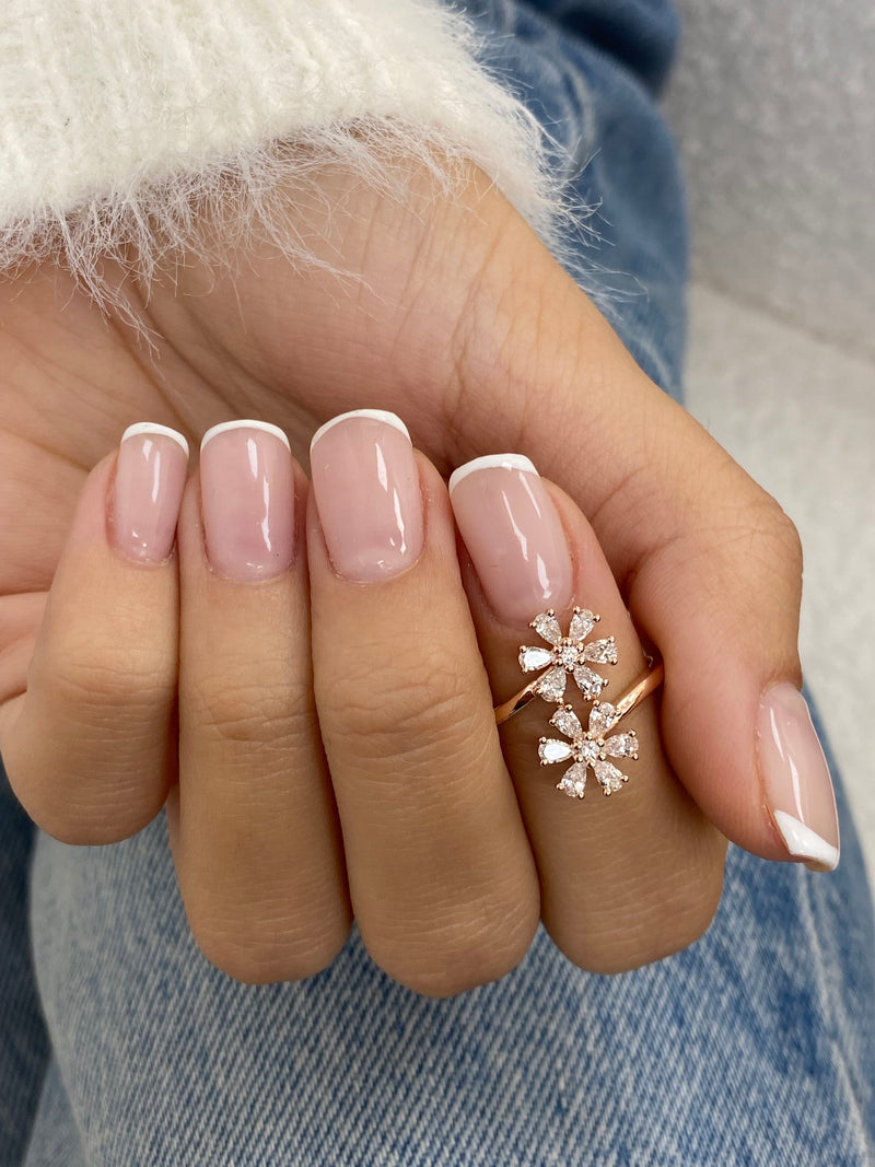 Diamond Wrap Ring 0.63 Carat Rose Gold 14K