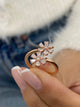Diamond Wrap Ring 0.63 Carat Rose Gold 14K