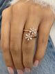 Diamond Wrap Ring 0.63 Carat Rose Gold 14K