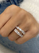 Diamond Wrap Ring 3.50 Carat White Gold 14K
