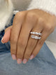 Diamond Wrap Ring 3.50 Carat White Gold 14K