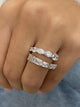 Diamond Wrap Ring 3.50 Carat White Gold 14K