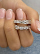 Diamond Wrap Ring 3.50 Carat White Gold 14K