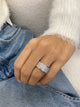 Diamond Dome Ring 1.26 Carat White Gold 14K
