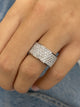 Diamond Dome Ring 1.26 Carat White Gold 14K
