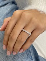 Diamond Half Eternity Ring 0.31 Carat White Gold 14K