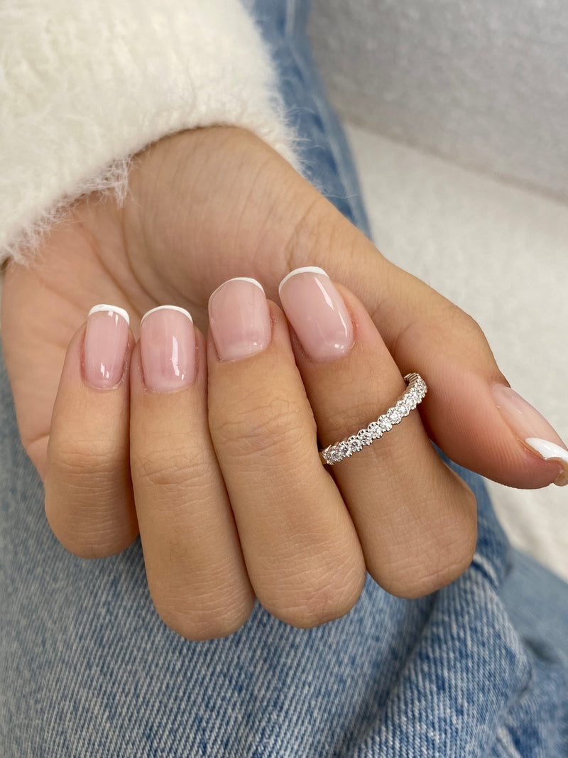 Diamond Half Eternity Ring 0.31 Carat White Gold 14K