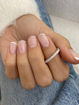 Diamond Half Eternity Ring 0.31 Carat White Gold 14K