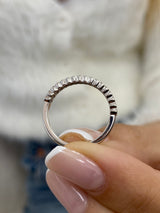 Diamond Half Eternity Ring 0.31 Carat White Gold 14K
