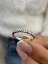 Diamond Half Eternity Ring 0.31 Carat White Gold 14K