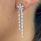 Diamond Drop Earrings 2.21 Carat White Gold 14K