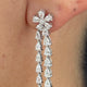 Diamond Drop Earrings 2.21 Carat White Gold 14K