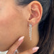 Diamond Drop Earrings 2.21 Carat White Gold 14K