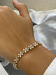 Diamond Tennis Bracelet 6.34 Carat Yellow Gold 14K