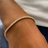 Diamond Tennis Bracelet 2.26 Carat Rose Gold 18K