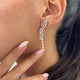Diamond Drop Earrings 2.19 Carat White Gold 14K