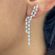 Diamond Drop Earrings 2.19 Carat White Gold 14K