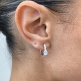 Diamond Hoop Earrings 1.01 ct White Gold