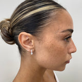 Diamond Hoop Earrings 1.01 ct White Gold