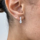Diamond Hoop Earrings 1.01 ct White Gold