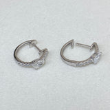 Diamond Hoop Earrings 1.01 ct White Gold