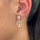 Diamond Chandelier Earrings 2.28 Carat White Gold 14K